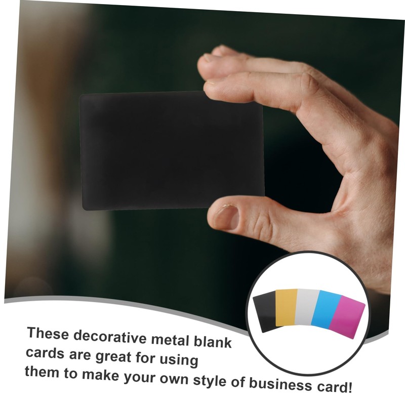 Tofficu 1set Blank Name Cards DIY Engraved Business Card Blanks