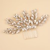 BERYUAN Crystal Bride Hair Comb Teardrop Crytsal Rhinestone Hair Piece