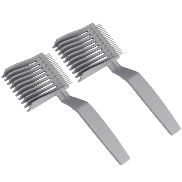NAVESO Barber Fade Comb, 2 Pieces Flat Top Comb, Hair Clipper Comb, Curved Positioning Comb, Professional for Salon, Hairdresser