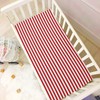Jihqo Red White Stripes Crib Sheets for Boys Girls Soft