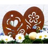 LB H&F Easter Decoration Easter Garden Metal Rust Garden Decoration