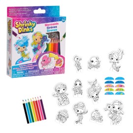 Shrinky Dinks Minis Mermaids, Kids Art and Craft Activity Set, Kids Toys for Ages 5 Up by Just Play