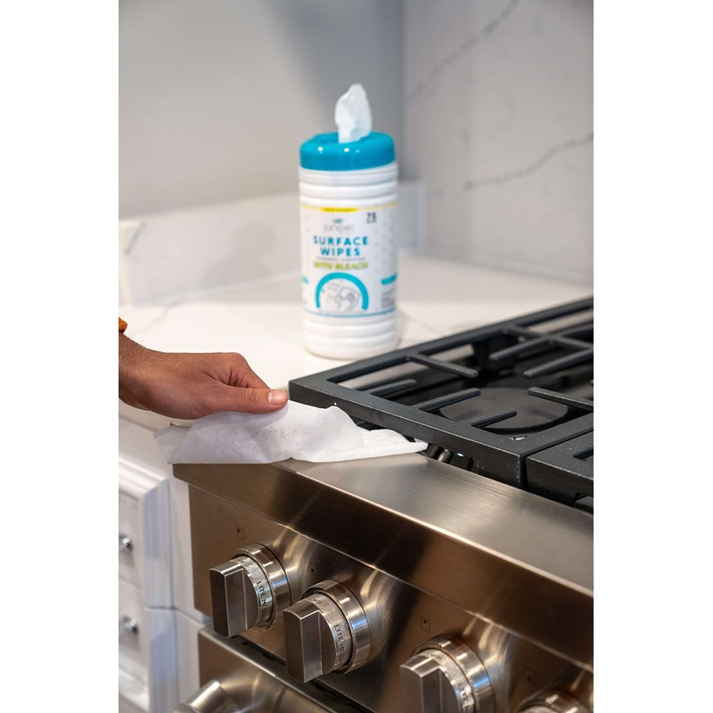 Juniper CLEAN 4 Pack Surface Cleaning Wipes with Bleach, All-Purpose