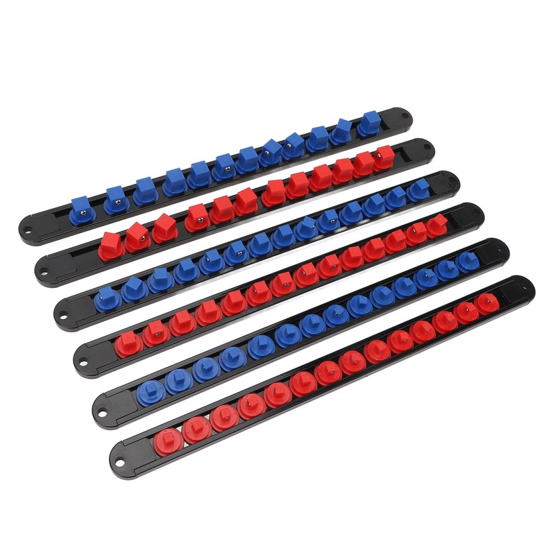 6pcs Socket Organizer 360° Swivel Removable End Cap 1/4 Inch