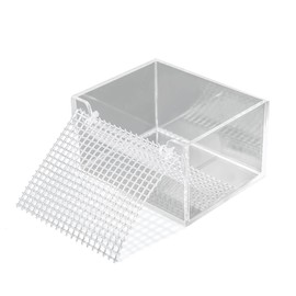 SAVITA Hermit Crab Water Tank, Open Mouth Transparent Hermit Crab Cage Acrylic Hermit Crab Salt Water Pool with Climbing Ramps Comfortable Hermit Crab Habitat Tank for Small or Medium Hermit Crab
