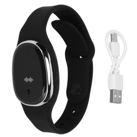 Mosquito Repellent Bracelet Watch Ultrasonic USB Charging Time Display Mosquito Repeller Wristband for Adults and Kids Black