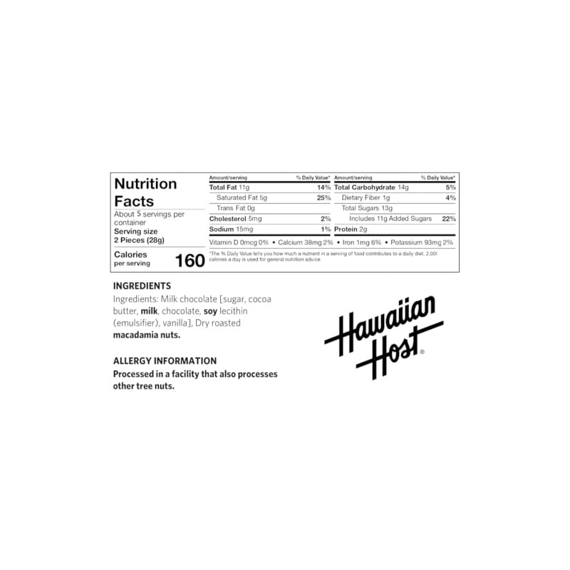 Hawaiian Host AlohaMacs – Premium Milk Chocolate Covered Macadamia Nuts