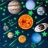 Luminous Solar System Planets Fluorescent Wall Stickers Planets Stickers Ceiling