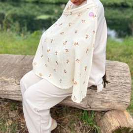 La Marquize Nursing Cover for Breastfeeding, Newborn Essentials, Breathable Nursing Cover, Breastfeeding Essentials for Moms, Baby Registry Items & Postpartum Gifts, Privacy Nursing Covers