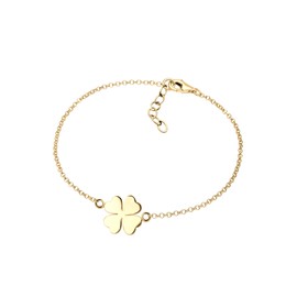 Elli Women's Bracelet Clover Leaf Symbol Lucky Charm in 925 Sterling Silver, Sterling Silver, None