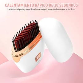 NAYOOH Mini Peine Alisador de Cabello, Peine Alisador Regalo Mujer (Blanco)