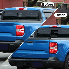 Yukauto Rear Middle Window Decal Fit for maverick 22-23 Back Sliding Window Matte Black American USA Flag Sticker