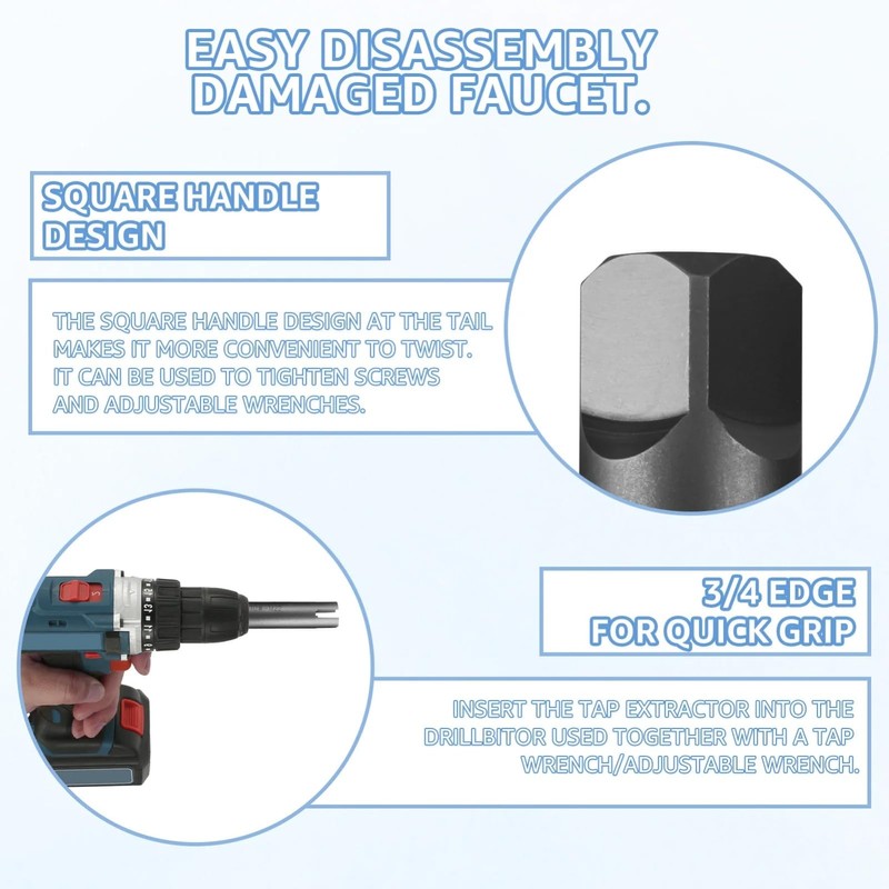 High Speed Steel Broken Tap Extractor Broken Screw Extractor Extractor