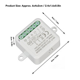 Gigicial APP Remote Control WiFi Relay Switch Module, 100-240V Relay Wireless Remote Switch 2CH lamp Switch Module Linear Actuator