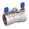 1in Full Port Ball Valve Stainless Steel Butterfly Shape Double