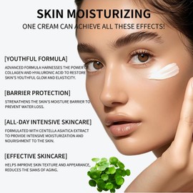 wwaiwenl Youthful Formula Moisturizing Cream, Formula face moisturizer For All Skin Types with Collagen, Hyaluronic Acid, Centella Asiatica, Youth Formula, Barrier Protection, 100ml/2pcs