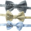 My Lello Baby Linen Adjustable Pre-Tied Bow Tie - Smoky