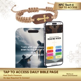 DEARMINE God Bracelet, Daily Bible Verse Bracelets, Christian Gifts for Women, Men and Adults, Catholic Religious Gifts, Easter Basket Stuffers (Cross Bracelet)