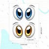 WUSJCOF 4 Deko Sticker Set Aufkleber Gesicht Augen für Saugroboter,