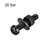 sourcing map Nylon Screw Nut Washer Assortment Kit, M4x20mm Round