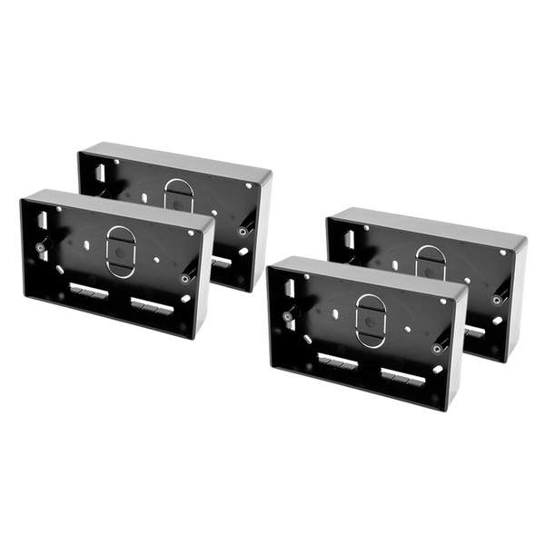 SHPELEC® Black Surface Mounted Pattress Box - Single/Double, Stylish and