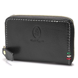 Hush Puppy HP2062 Coin Purse, Round Coin Case, Lux, Leather, Cashless, Compact, Mini Wallet, Smart Wallet (Black (10)), black (10)