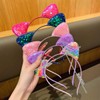 Bepod 18 Pieces Cat Ear Headbands, Sequin Headwear Hair Band