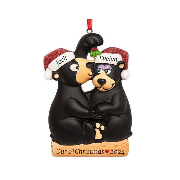 Personalized Our First Christmas Together Ornament 2024 | Custom Black