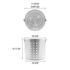 Thunder Group 24 Quart Aluminum Steamer Basket Fits ALSKSP005