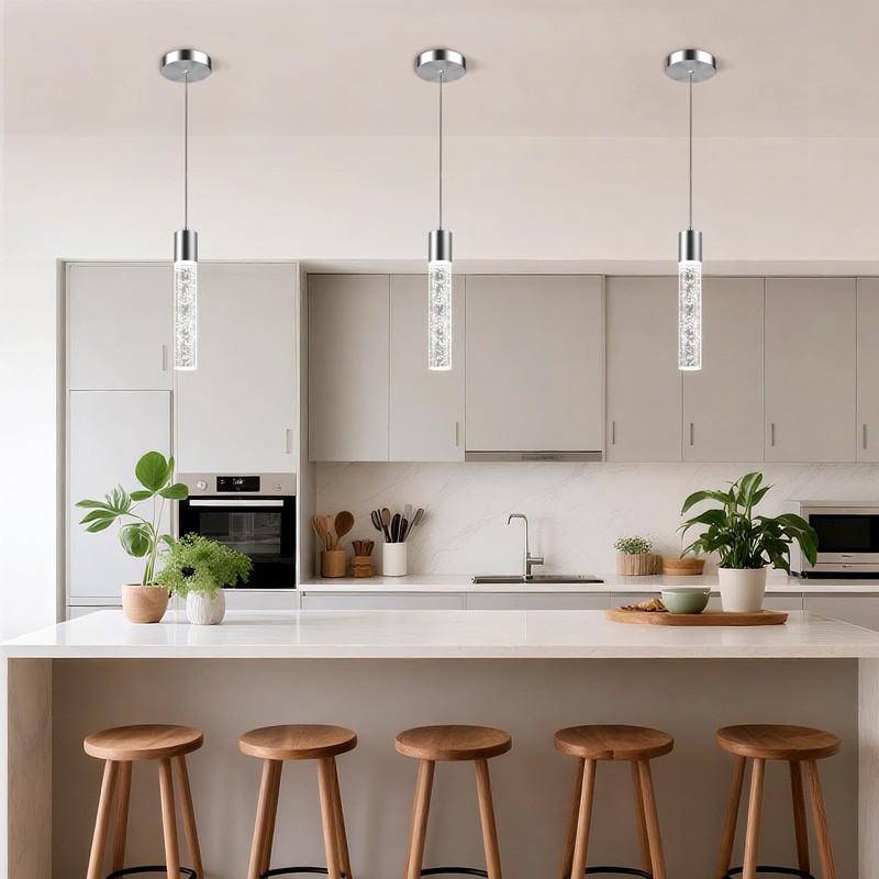 Esfos Pendant Lights Kitchen Island 3 Pack, 6500K Modern Kitchen