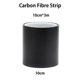 UOCAI Autofolie Schwarz,10cm*3m Carbon Fiber Folie, Lackschutzfolie für Auto, Dekorative Auto Carbonfolie Klebefolie Auto Einstiegsleisten Schutz Türschwellenaufkleber