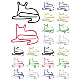 GAUENEEN Cat Paper Clips, Cute Paper Clips for Office Supplies, Cat Themed Gifts for Reading Lovers (100 Pcs)