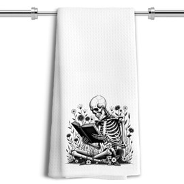 LUKIPOM Book Lovers Gifts Kitchen Towels,Gothic Kitchen，Gothic Bathroom Decor，Bookish Gifts for Women, 16x24 Inches