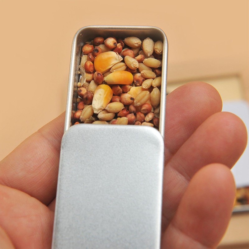 CWPFVQA 8-Piece Candy Box, 8-Piece Push-Pull Box, Metal Tin with