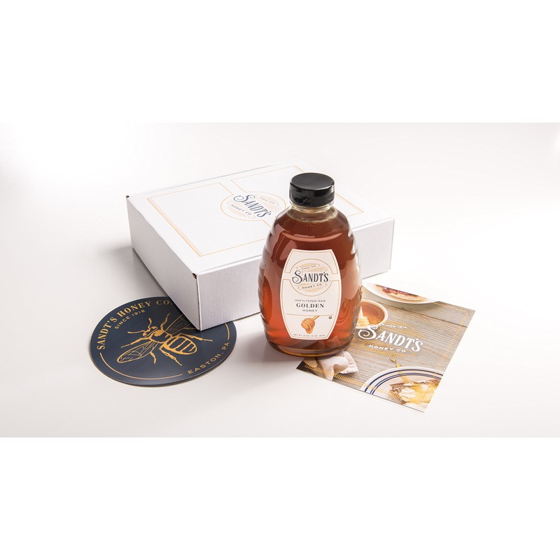 Sandt's Golden Honey, Unfiltered Raw Honey, Non-GMO Genuine, Pure Honey