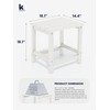 KINGYES Adirondack Outdoor Side Table, White