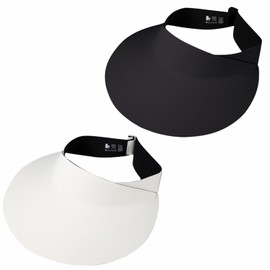 MULIMU 2 Pcs Sun Visor Hats for Womens Summer UV Protection UPF 50+ Wide Brim Ponytail Beach Caps Korean Style Golf Cap Sun Visors hat Black, Black, One Size-Medium