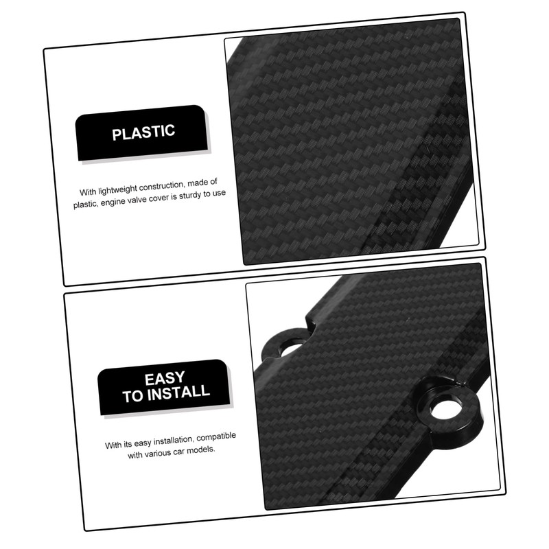 CHILDWEET Carbon Fiber Car Valve Cover Engine Spark Plug Protector
