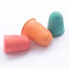 QLING 5 Pcs Blue Rubber Thimble Anti Slip Flexible Thimble