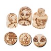 Kisangel Russian Stacking Dolls Handmade Wooden Nesting Dolls Double-Headed Eagle