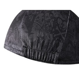 BikingBros Black Cycling Cap - Polyester Funny Cycling Hat-Under Helmet - Cycling Helmet Liner Breathable&Sweat Uptake