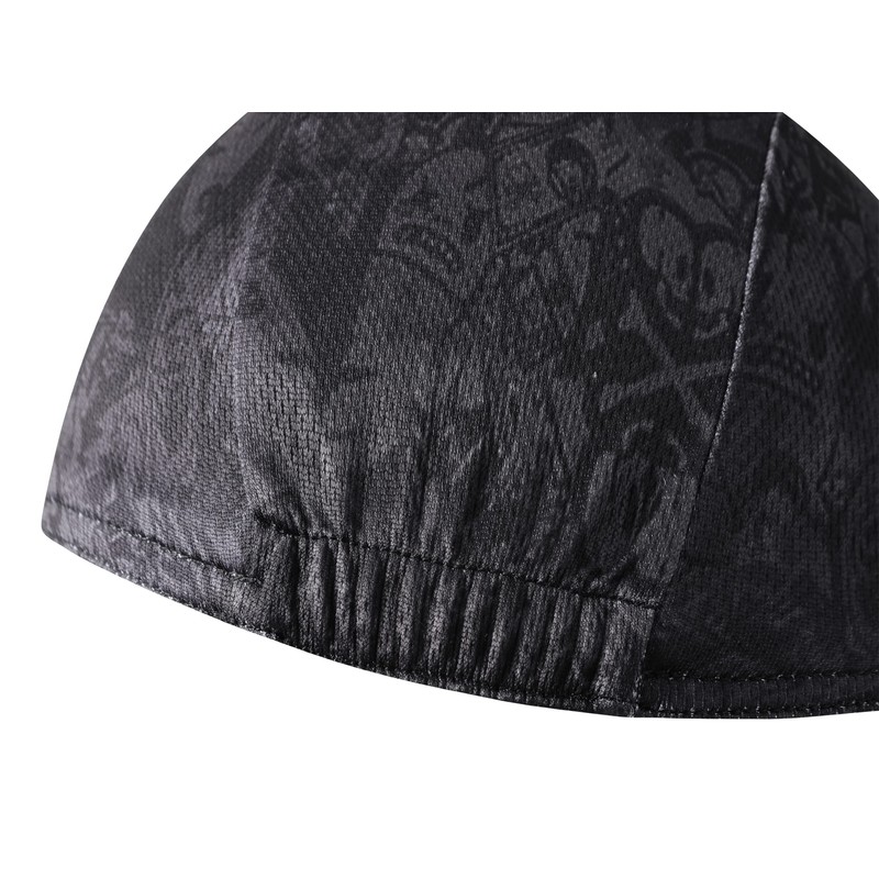 BikingBros Black Cycling Cap - Polyester Funny Cycling Hat-Under Helmet