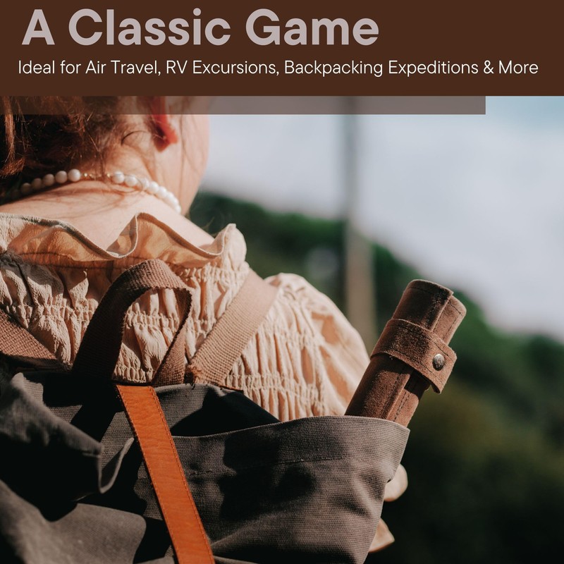 Sondergut Roll-up Portable Suede Backgammon Game Set - for Adults