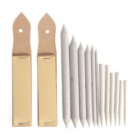 TEHAUX 12pcs Blending Stumps Set, Sketch Drawing Tools Blending Sticks Pencil Kit Paper Art Blenders for Student Artist Charcoal Sketch Drawing Accessories