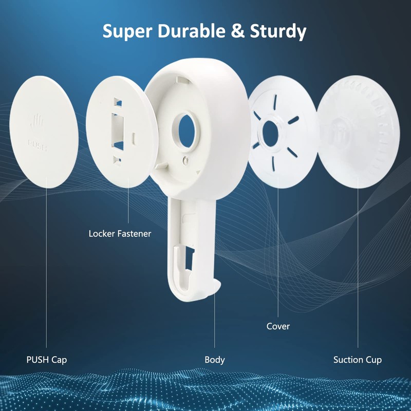 LEVERLOC Suction Toothbrush Holder 2 Pack, Drill-free Removable Shower Toothbrush