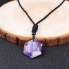 RICHARD-911 Collar Estrella Hexagonal De Amatista Piedra Natural Amuleto Meditación