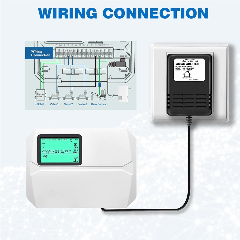 24 Volt AC 1000mA Power Adapter for Smart Sprinkler Controller,Indoor