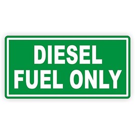 Diesel Fuel Only Vinyl Decal | Sticker | Label Fuel Gas Door Label Weatherproof