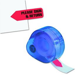 Redi-Tag 91037 Arrow Message Page Flag Refills, "Please Sign & Return", Red, 120 per Roll (Box of 6 Rolls)