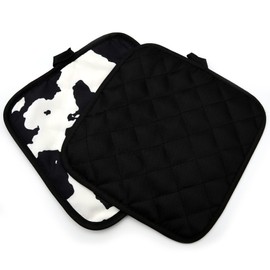 Cow Print Extra Large Pot Holders 4 Pack, Potholders and Hot Pads for Cow Print Kitchen Sets for Home, Cute Kitchen Set